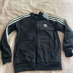 Adidas Black Jacket with White Accents